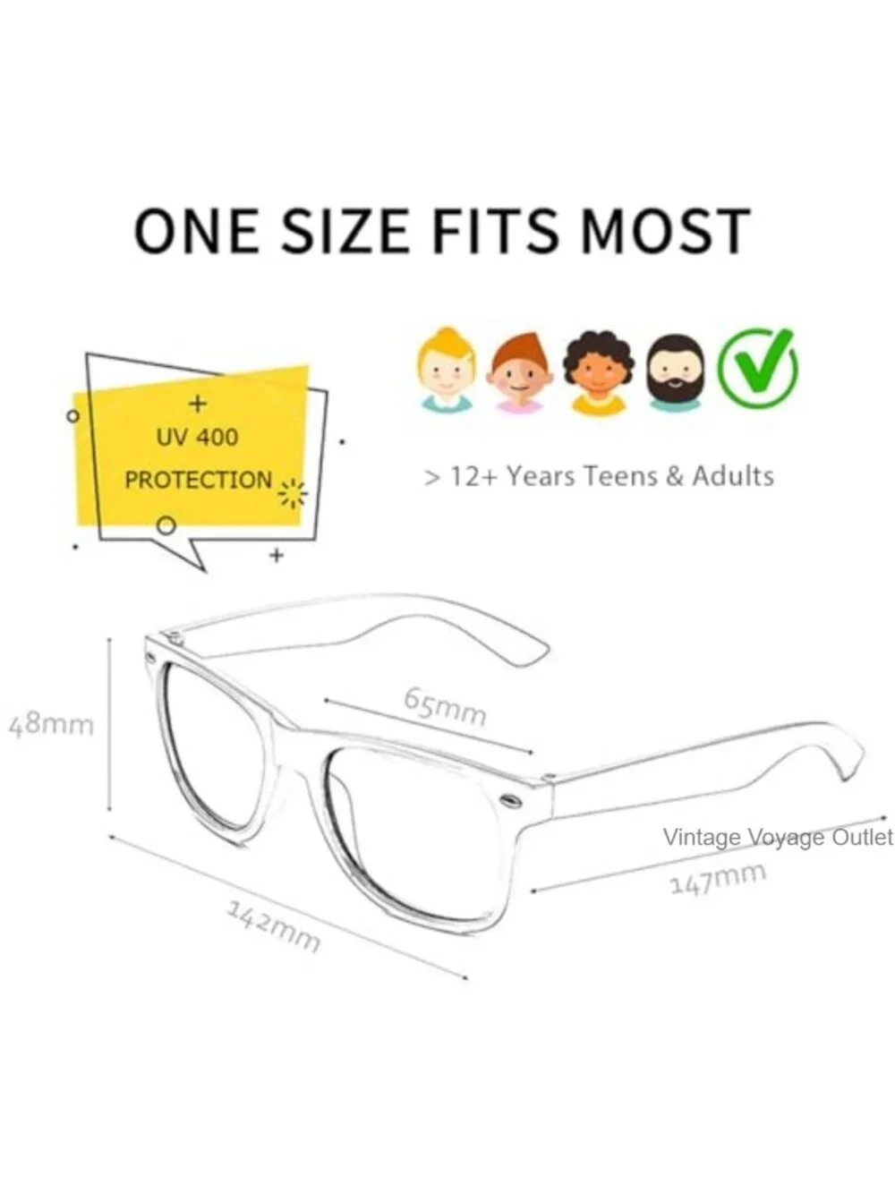 12 Pack Retro Square Sunglasses Party Favors Unisex Adults